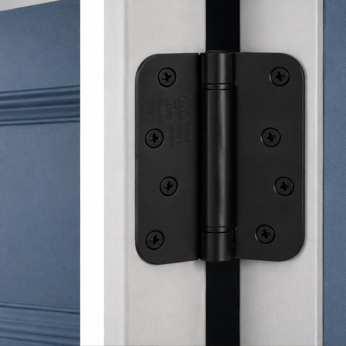 Self Closing Door Hinges 4 Inch Spring Hinge, 5/8" Radius Corners, Auto Close, Heavy Duty for Interior & Fire Rated Doors (2 Pack)