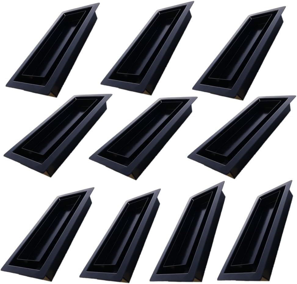 Flush Floor Register Vent 4X10 Heavy Duty Steel Covers Tile Insert Vents registers 10x4 Drop in Custom Modern Hidden Invisible Low Profile Mount 10 Pack)