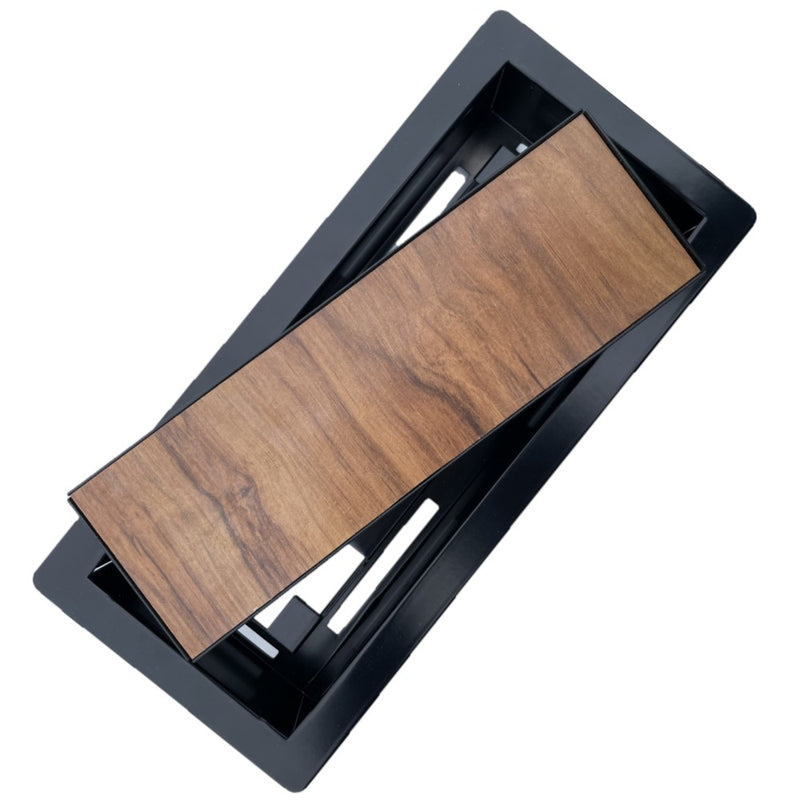 Flush Floor Register Vent 4X10 Heavy Duty Steel Covers Tile Insert Vents registers 10x4 Drop in Custom Modern Hidden Invisible Low Profile Mount