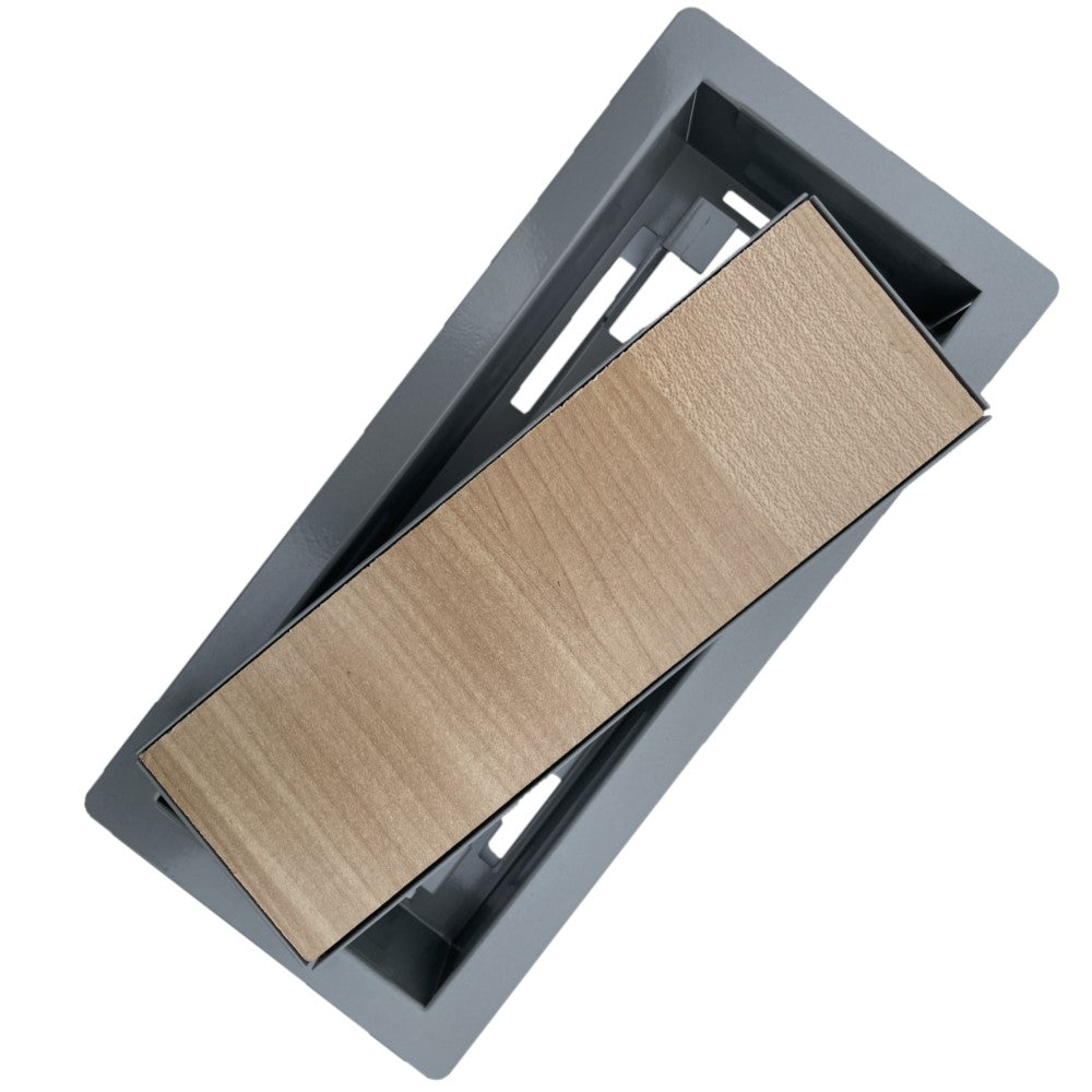 Flush Floor Vent 4X10 Register Heavy Duty Steel Covers Tile Insert 10x4 Drop in Custom Modern Tiles Hidden Invisible Low Profile Mount