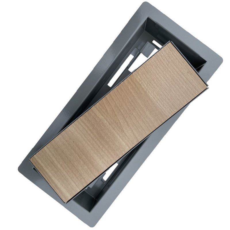 Flush Floor Vent 4X10 Register Heavy Duty Steel Covers Tile Insert 10x4 Drop in Custom Modern Tiles Hidden Invisible Low Profile Mount