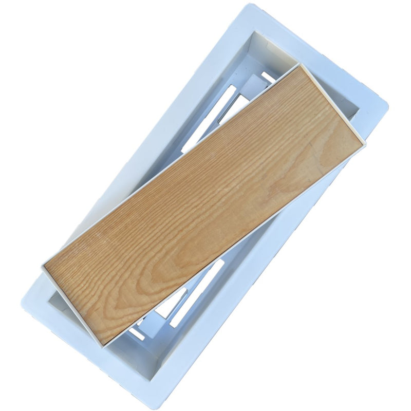 Flush Floor Vent 4X10 Register Heavy Duty Steel Covers Tile Insert Vents registers 10x4 Drop in Custom Modern Hidden Invisible Low Profile Mount